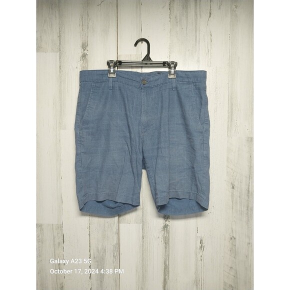AG Adriano Goldschmied Men’s The Wanderer Shorts Blue Dots Chino Preppy Sz 33R - Picture 1 of 10